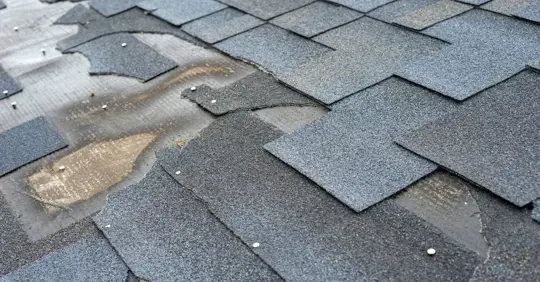missing roof shingles